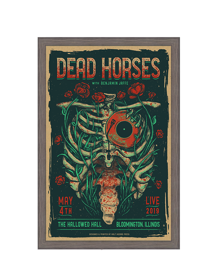 Hallowed Hall framed gig poster artwork 4